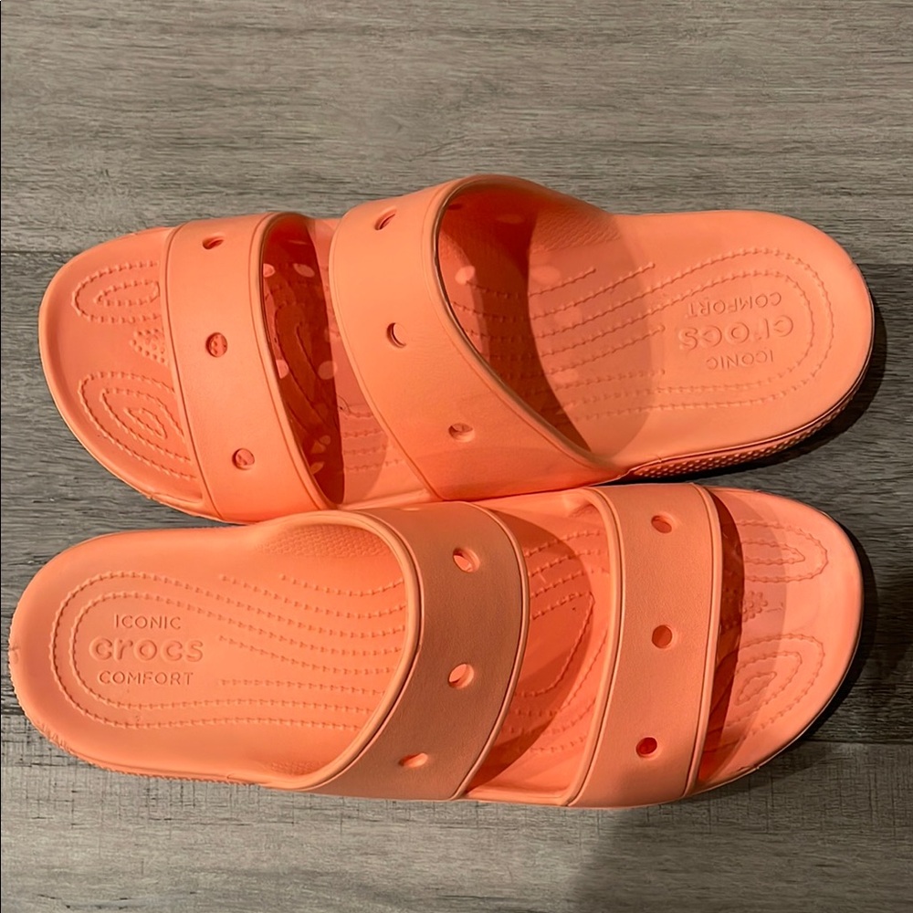 Crocs Iconic Comfort Orange Slides